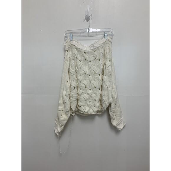 Free People Desert Sands Cable Pullover in Ivory XS - Picture 3 of 5